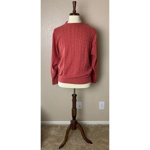 100% Cashmere Neiman Marcus light Red Knit Sweater
